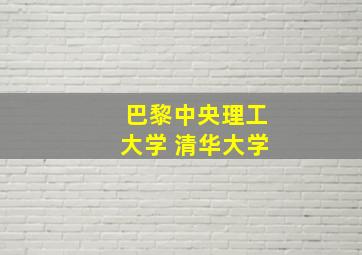 巴黎中央理工大学 清华大学